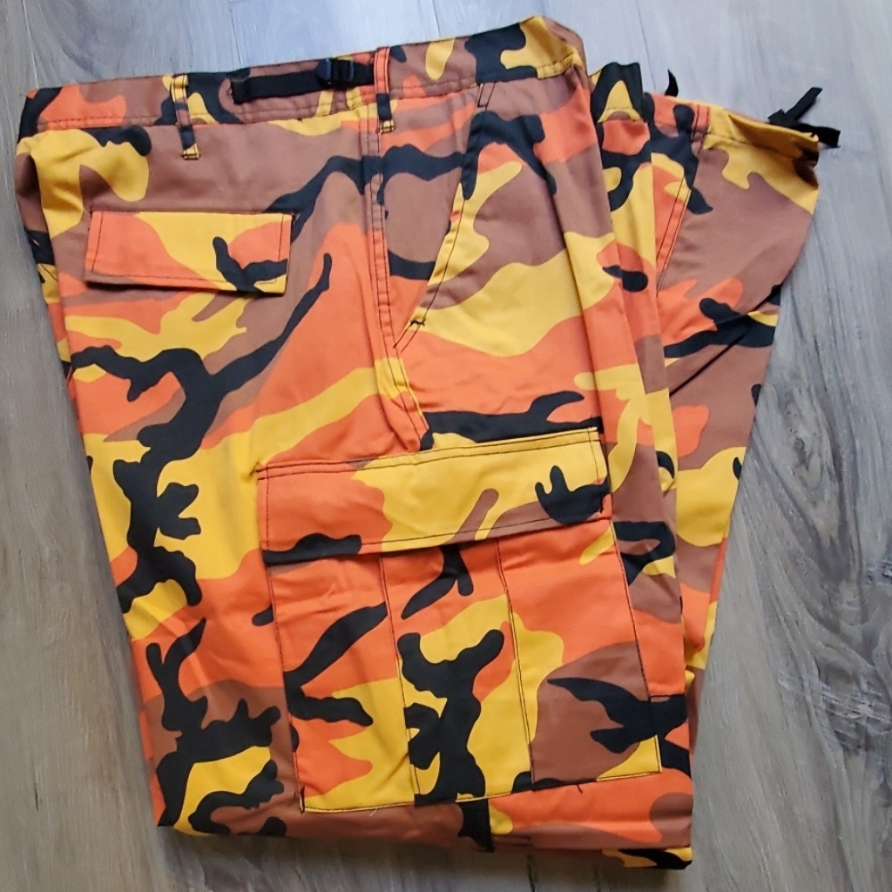 Men's camo cargo battle dress pants